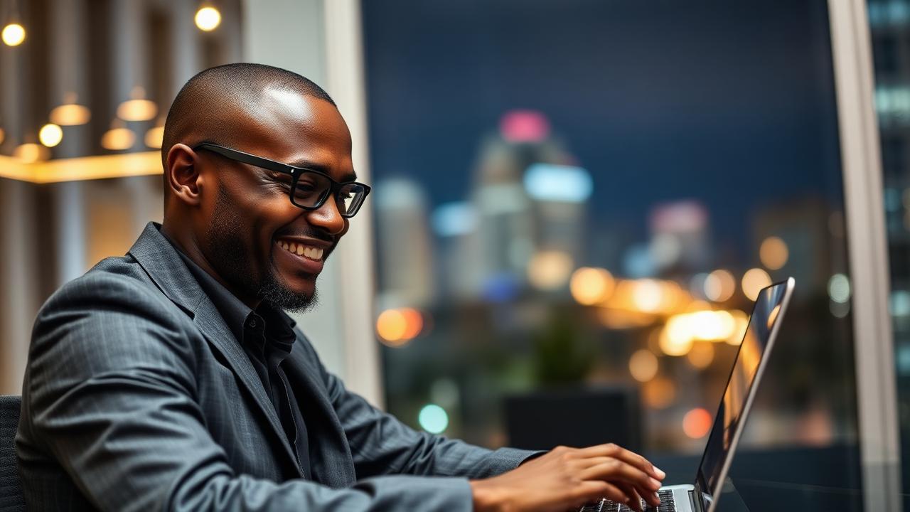 Investor making an instant deposit on a laptop